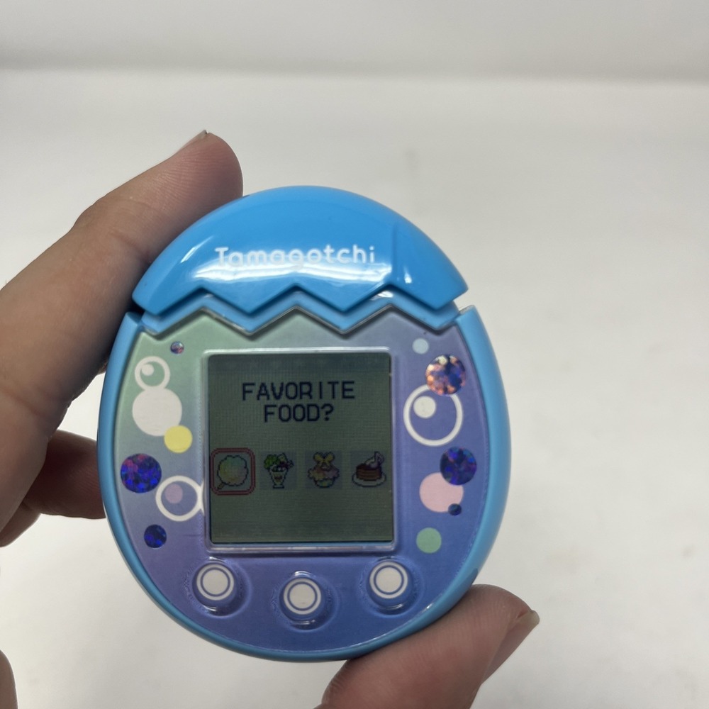 Bandai Tamagotchi Pix Ocean Blue Handheld Device Working